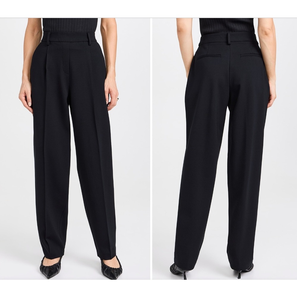 Spanx Black Ponte Barrel Leg Pants Trousers M Tall Pull On Shaping Pants